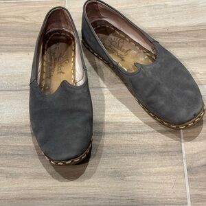Sabah Gray Leather Shoes size EU 41 - size 9-9.5